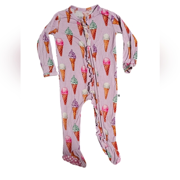 Little Bum Bums Ice Cream Cone Bamboo Footie 6-9m - Picture 1 of 5